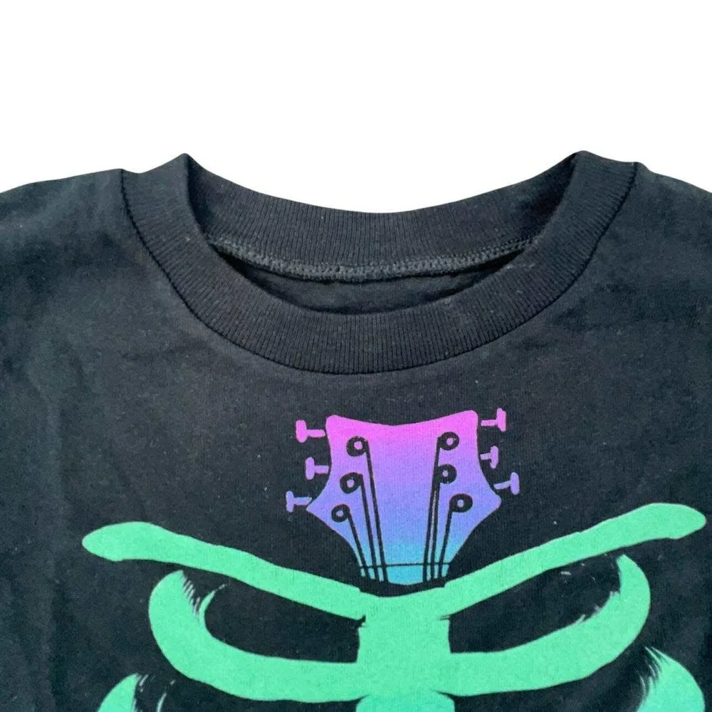 Mad Engine Baby 24M Black Guitar Skeleton Graphic Tee‎ Romper Bodysuit NEW